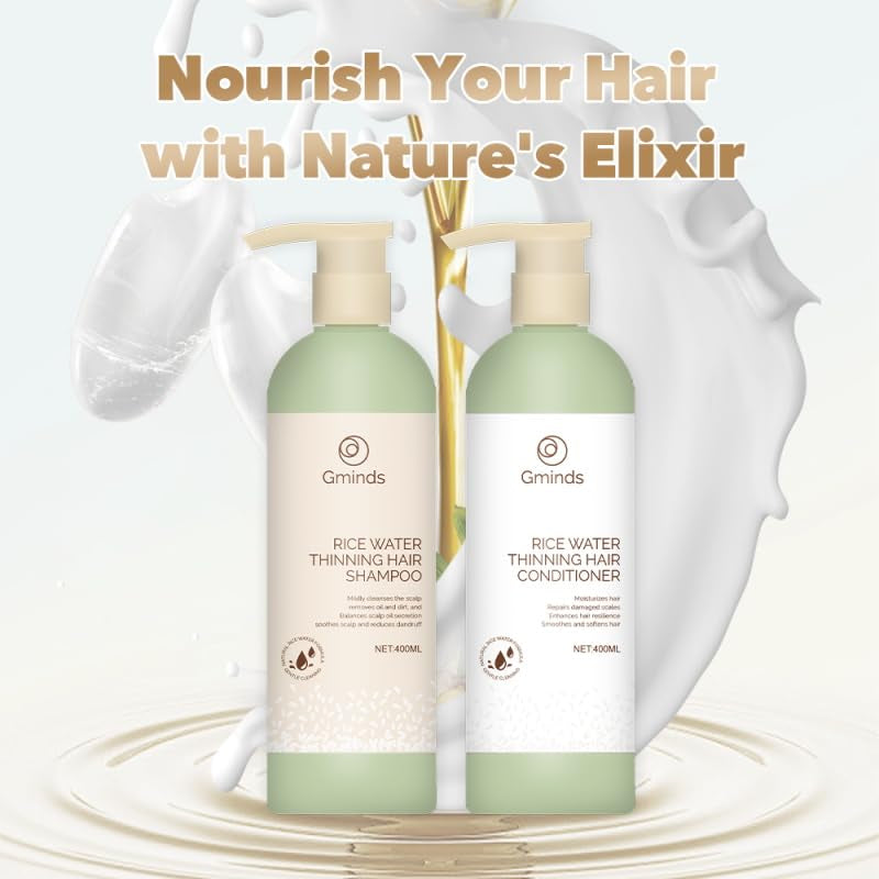 Rice & Rise l Rice Water Hair Growth Shampoo + Conditioner 