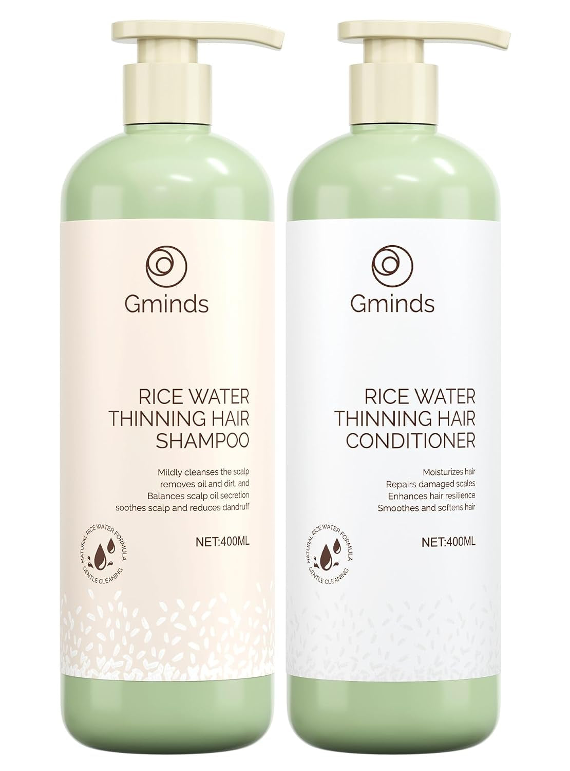 Rice & Rise l Rice Water Hair Growth Shampoo + Conditioner 