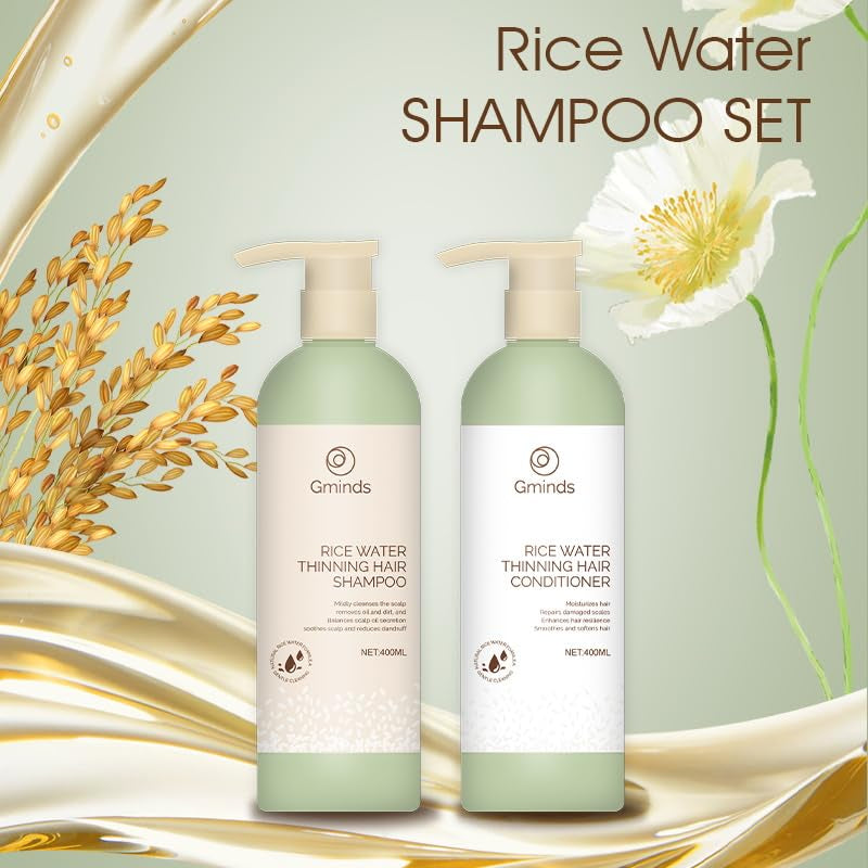 Rice & Rise l Rice Water Hair Growth Shampoo + Conditioner 