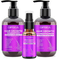 Rosemary + Biotin 3 Piece Hair Care Set l Shampoo, Conditioner & Serum 