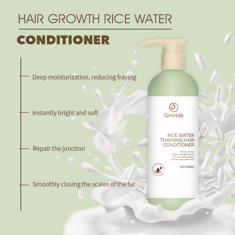 Rice & Rise l Rice Water Hair Growth Shampoo + Conditioner 
