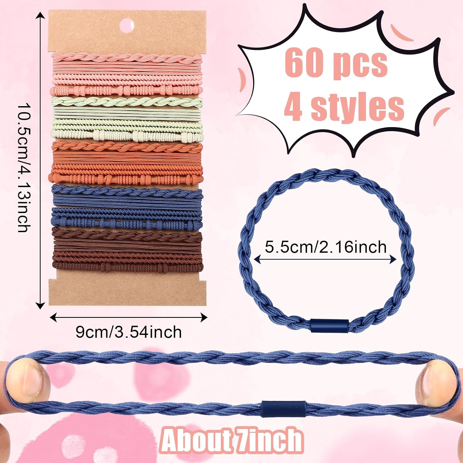 Wild Tyes - 60 Piece Hair Tye & Bracelet Collection 