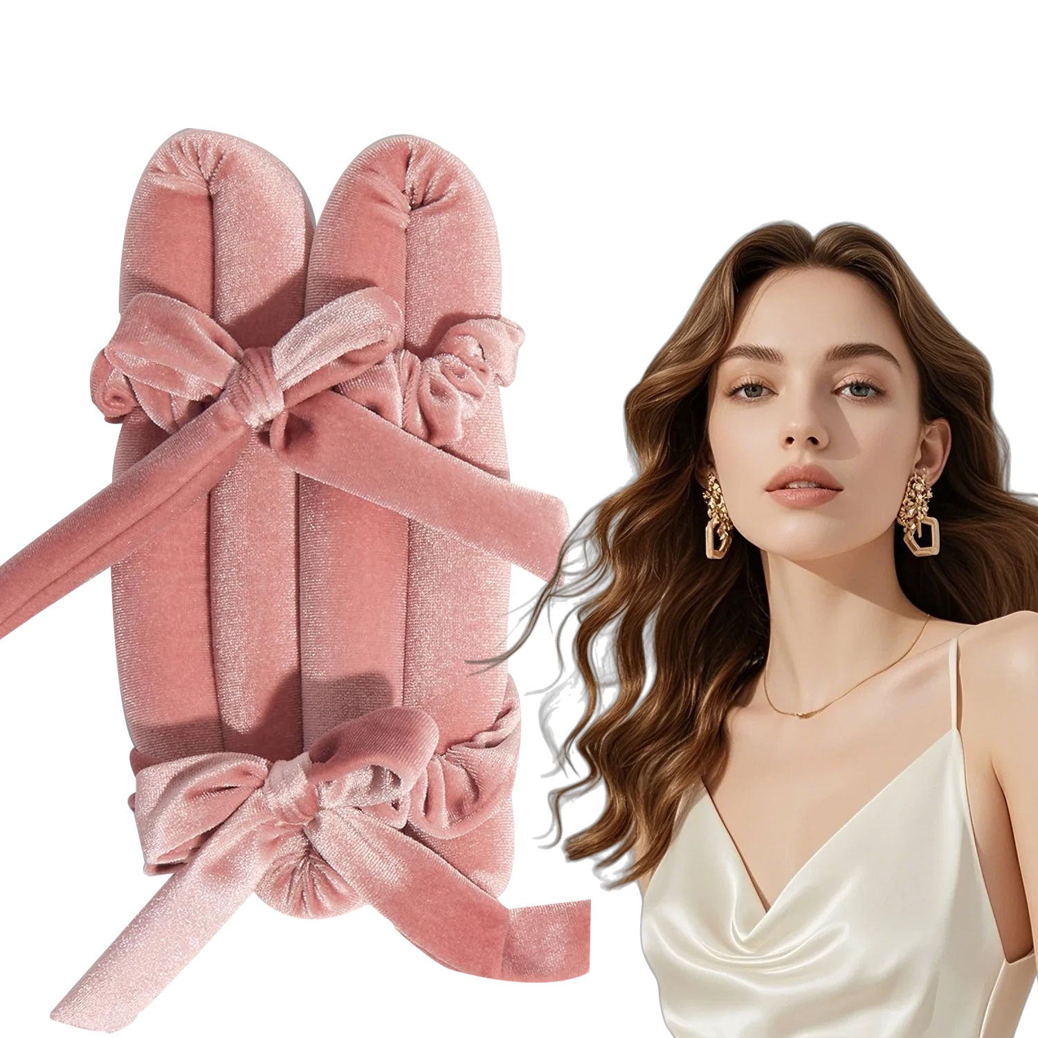CURL CLOUD l Velvet Heatless Curling Set